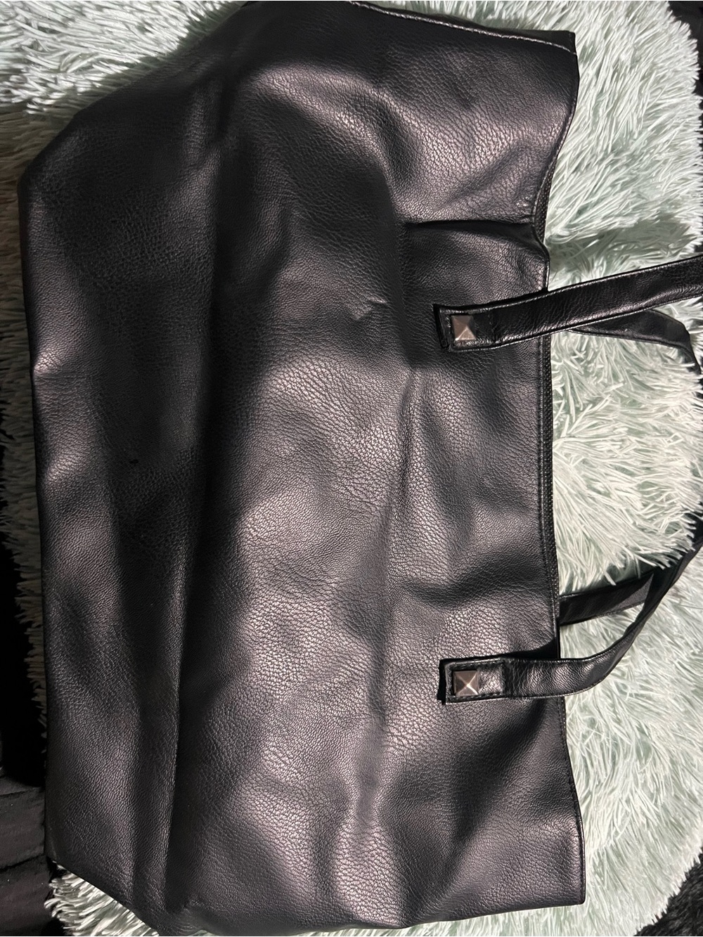 Matix Black Pebbled Leather Tote